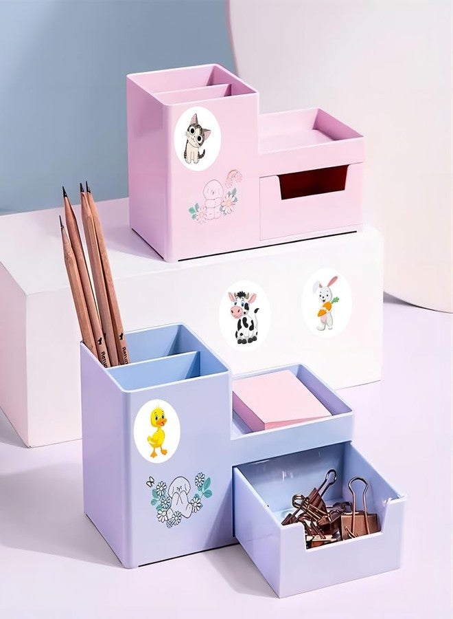 Hohamn 600 Pcs Farm Animals Stickers for Kids Teachers 1.5 Inch 16 Styles Farm Animals Stickers Roll for Kids Birthday Party School Reward Giveaways - Image 5